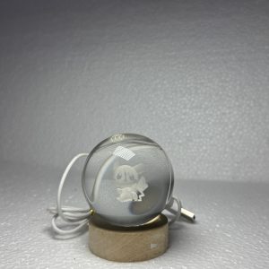 Lámpara de Cristal con Luz Nocturna