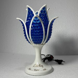 Lámpara en Forma de Flor Azul