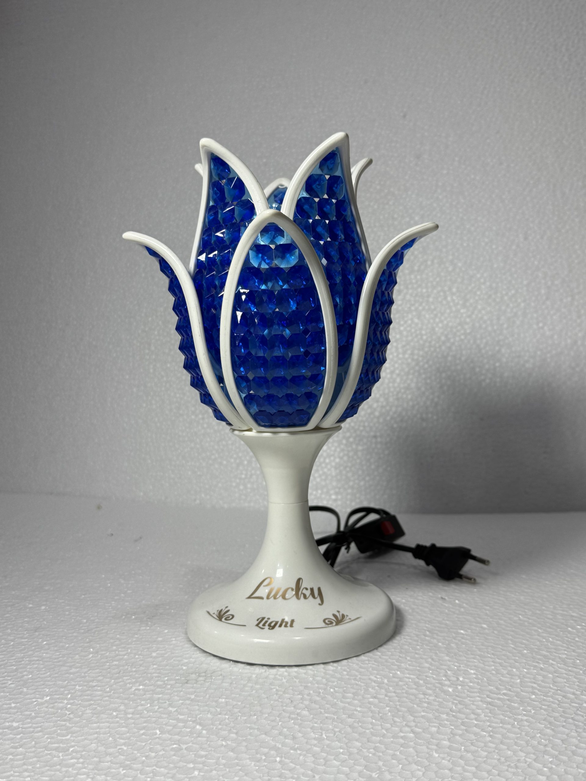 Lámpara en Forma de Flor Azul