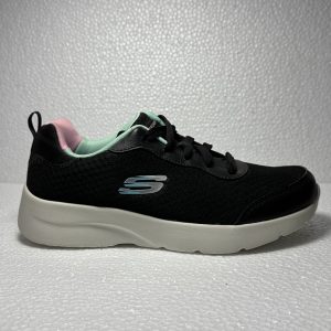 Zapatilla Skechers Color Negra Borde Verde, Rosada Talla 37